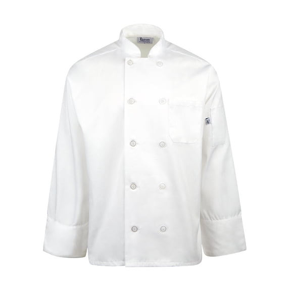 Linteum Textile 65/35 Poly/Cotton Unisex Chef Coat White (L)