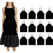 Linteum Textile Chef Bib Apron Black – Unisex Multipurpose Commercial Apron for Home, Restaurants and Commercial Kitchens 12 Pack, 28 x 32