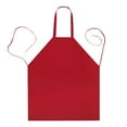 thumbnail image 1 of Linteum Textile Chef Bib Apron Red – Unisex Multipurpose Commercial Apron for Home, Restaurants and Commercial Kitchens 2 Pack, 28 x 32, 1 of 6