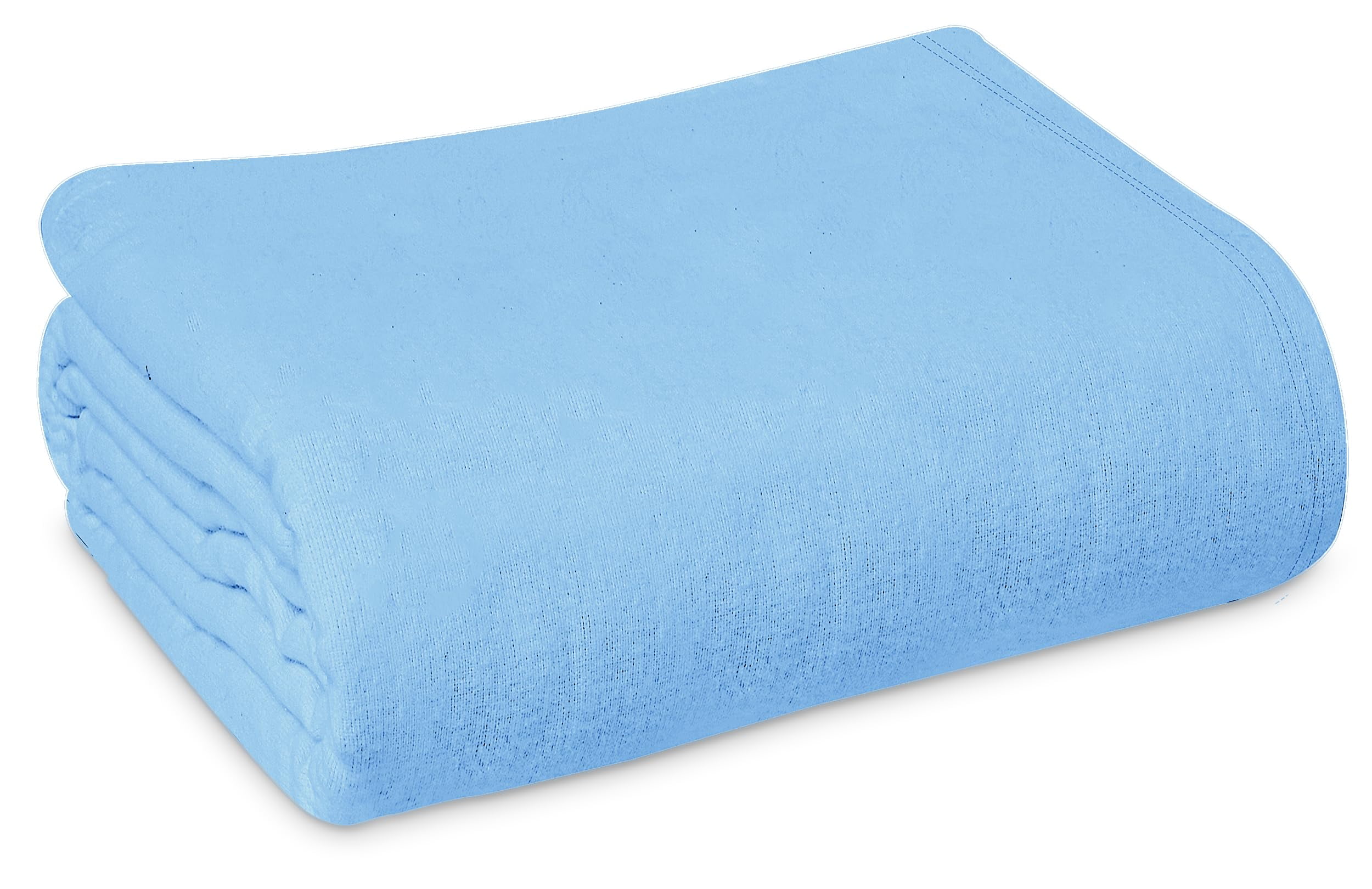 Linteum Textile Cotton Blend Hospital Bath Blanket - Twin Size 70x90 Inch Lightweight Sheet Blanket (White With Pink Stripes) - View #9