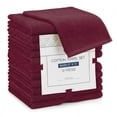thumbnail image 1 of Linteum Textile Supply 12x12 Washcloth (Burgundy) – 100% Ring Spun Cotton Zero Twist Towels | Absorbent, Quick Dry, Durable for Bathroom, Spa, Gym (12 Pack), 1 of 6