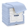 thumbnail image 1 of Linteum Textile Supply 12x12 Washcloth (Light Blue) – 100% Ring Spun Cotton Zero Twist Towels | Absorbent, Quick Dry, Durable for Bathroom, Spa, Gym (12 Pack), 1 of 6