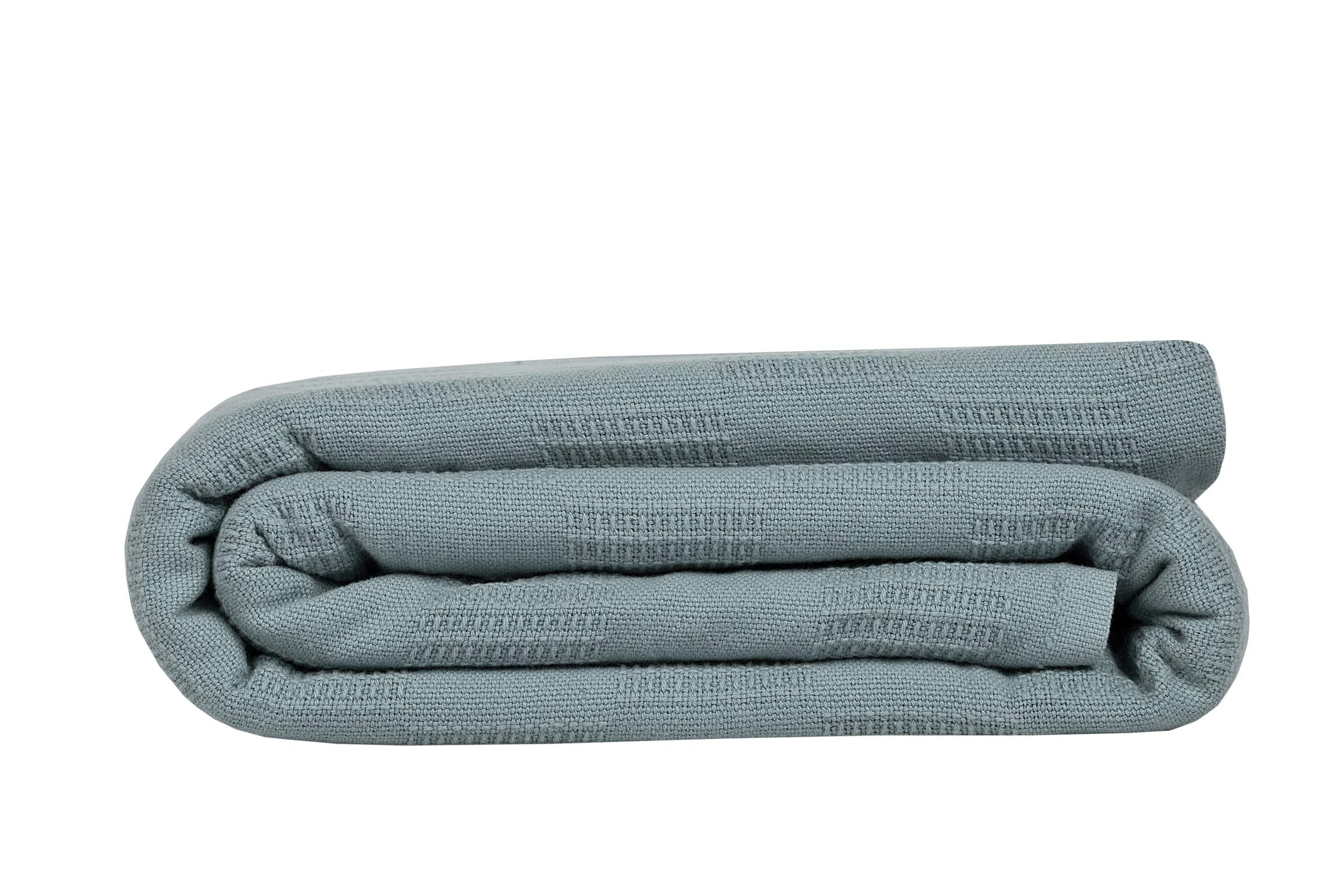 Linteum Textile Supply 100% Cotton Thermal Snag-Free Blanket (Grey, Queen) 90x90 in