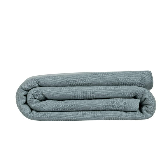 Linteum Textile Supply 100% Cotton Thermal Snag-Free Blanket (Grey, Queen) 90x90 in