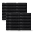 thumbnail image 1 of Linteum Textile Supply Black Bleach Proof Premium Hand Towels for Bathroom 16x27 Inches 100% Cotton Zero Twist Quick Dry Highly Absorbent Bleach Safe Spa Towels for Salon, Home, Hotel [Pack of 24], 1 of 8
