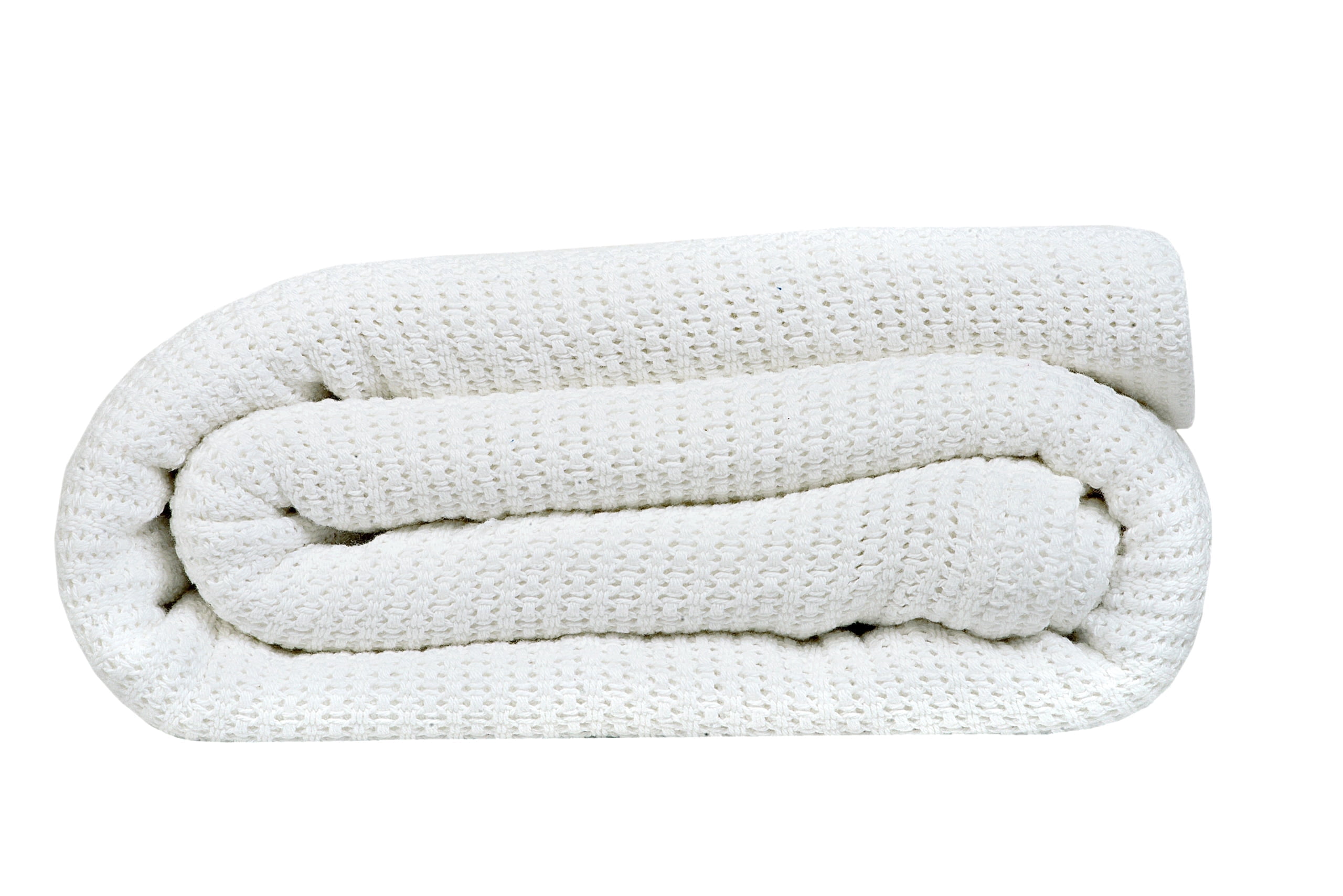 Linteum Textile 100% Cotton Leno Weave Blanket (White, Queen) 90x90 Inches