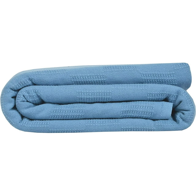 Linteum Textile Supply Thermal Blanket (Blue, Twin) Long Lasting and