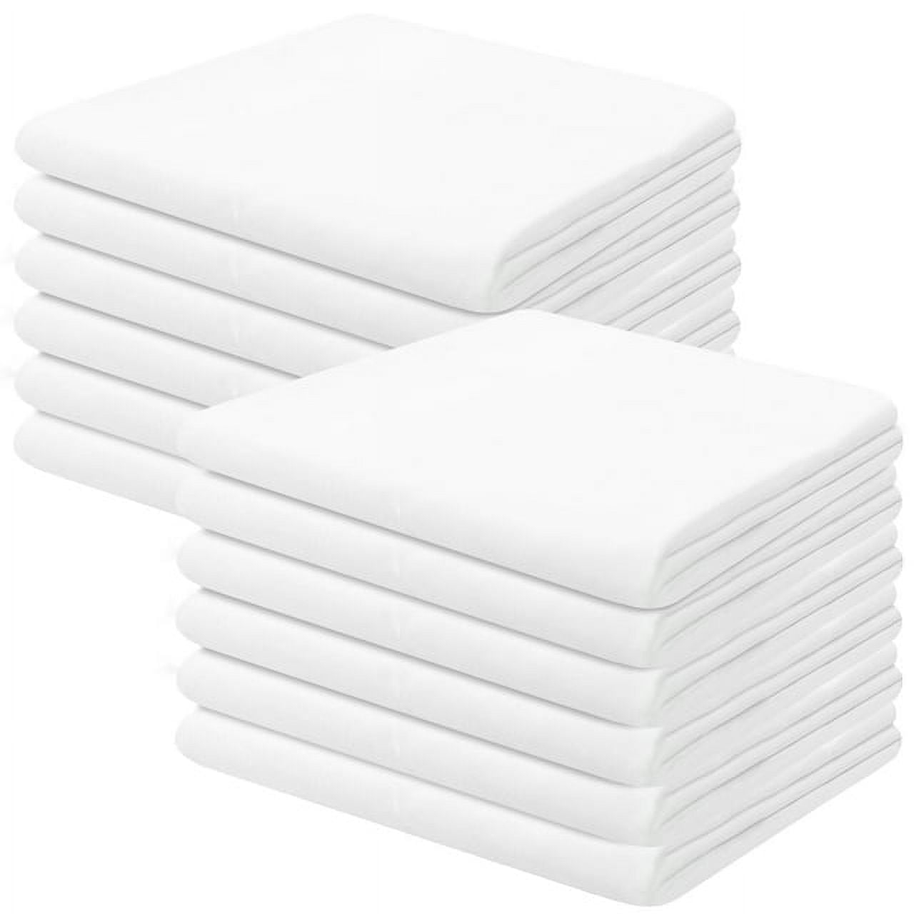 White Cotton Polyester Standard Queen Pillowcase Set