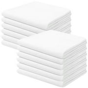Linteum Textile White Polycotton Pillowcases – Queen/Standard Size, T-180 (12 Pack)