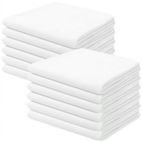 Linteum Textile White Polycotton Pillowcases – Queen/Standard Size, T-180 (12 Pack)