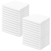 Linteum Textile Supply White Polycotton Pillow Cases Standard Queen Size Super Soft Pillowcase T-180 Quality Wrinkle, Shrink Resistant Pillow Cover for Hotel, Home, Spa & Hospitals (24 Pack)