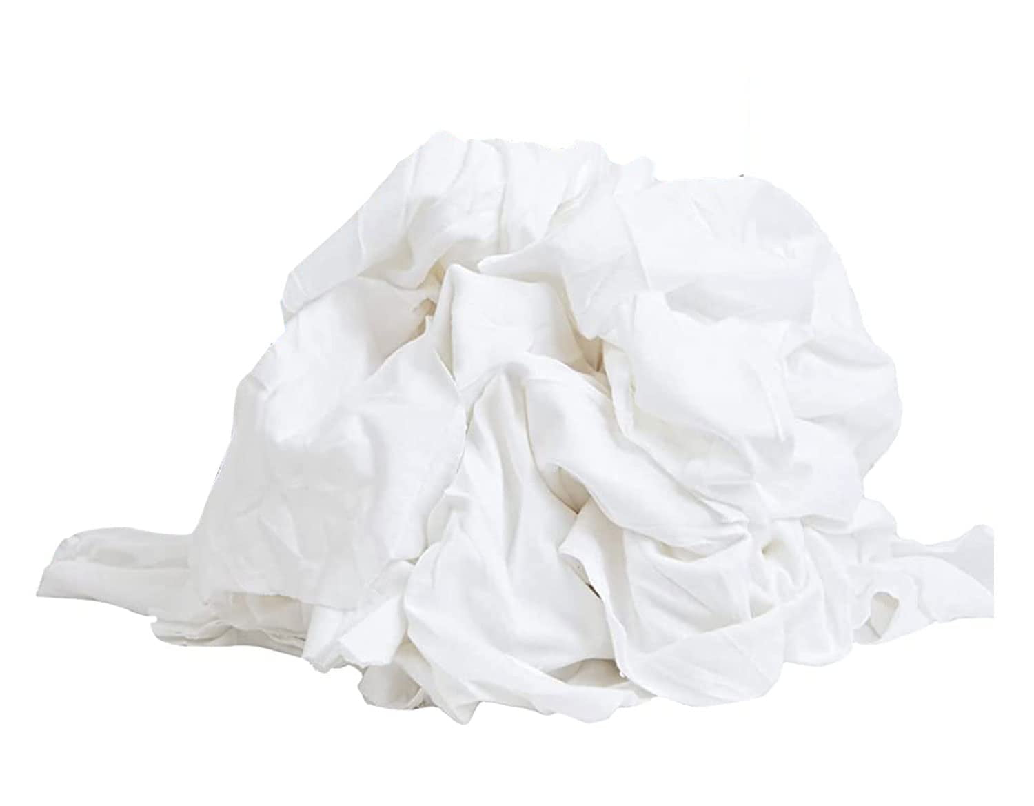 Linteum Textile White Wiper Rags for Kitchen, Bar and Auto Shops, 5 Lb