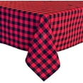 thumbnail image 1 of Christmas Country Rustic Red and Black Buffalo Plaid 52 x 70 inch Rectangle Cotton Fabric Tablecloth, 1 of 9