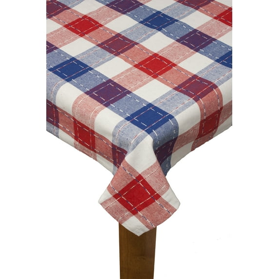 Lintex Linens Americana Plaid 100% Cotton Tablecloth 52"X70"