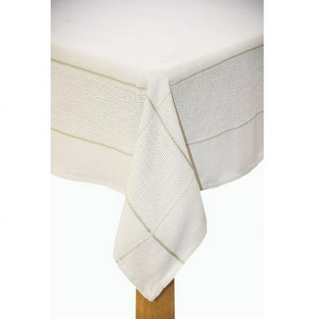 Lintex Linens Carlisle 100% Polyester Tablecloth Grey 52"X70"