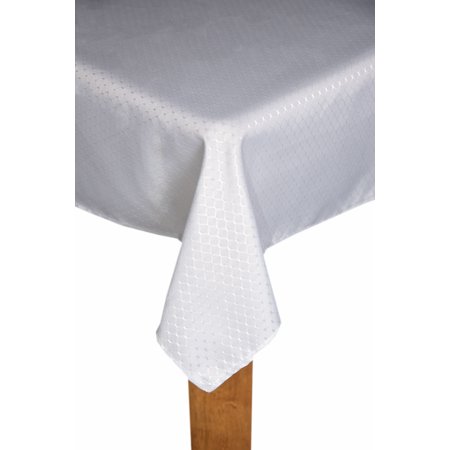 Lintex Linens Chelton Honeycomb 60"x84" 100% Polyester Tablecloth in Silver