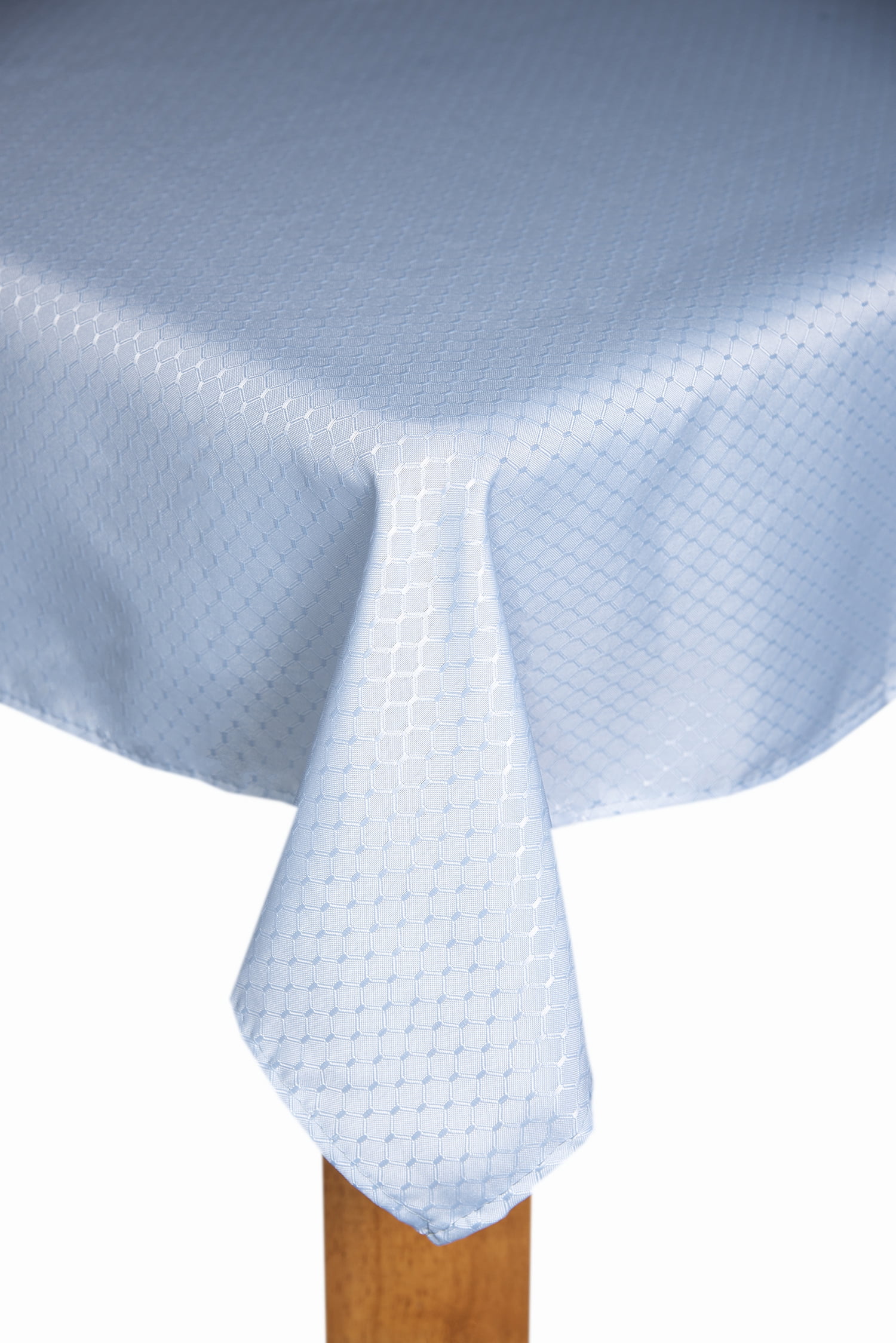 Cadet Blue 70" Round Polyester Honeycomb Tablecloth