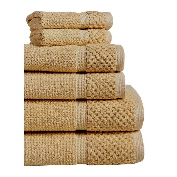 Lintex Linens Diplomat 6-Piece Turkish Cotton Towel Set by Espalma Cream