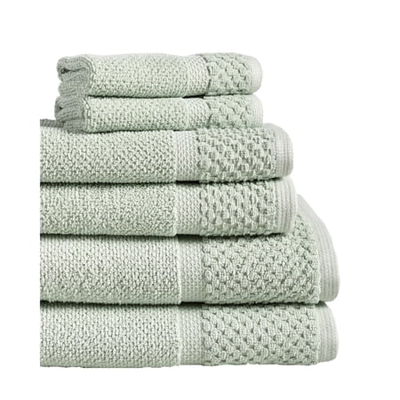 Lintex Linens Diplomat 6-Piece Turkish Cotton Towel Set by Espalma Seafoam