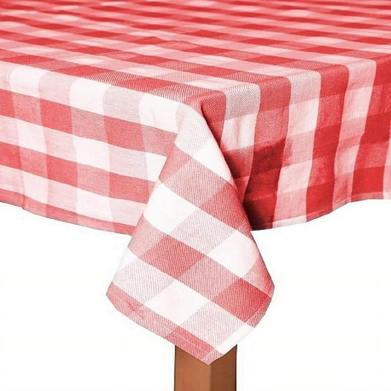 Lintex Linens Farm Check 100 Cotton Table Cloth Black 52x70 Rectangle