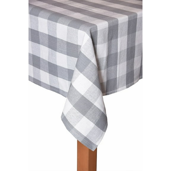 Lintex Linens Farm Check 100 Cotton Table Cloth Grey 52x70 Rectangle