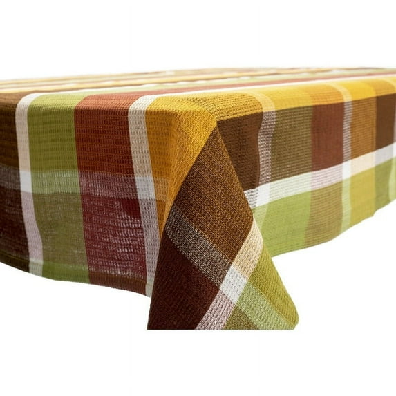 Lintex Linens Farm Plaid 100 Cotton Tablecloth 60"x84"