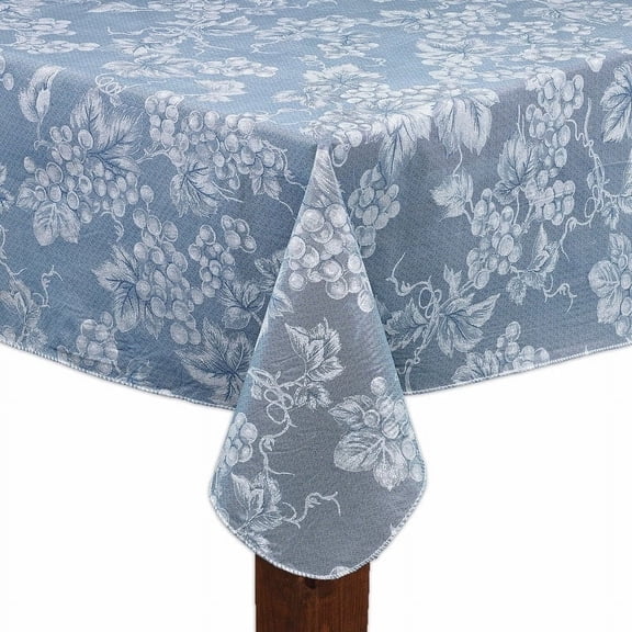Lintex Linens Grapevine Indoor/Outdoor Vinyl Tablecloth Blue 52"x52" Square