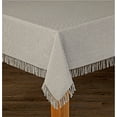 thumbnail image 1 of Lintex Linens Homespun Check 100% Cotton Woven Fringed Tablecloth 60"X84", Grey, 1 of 1