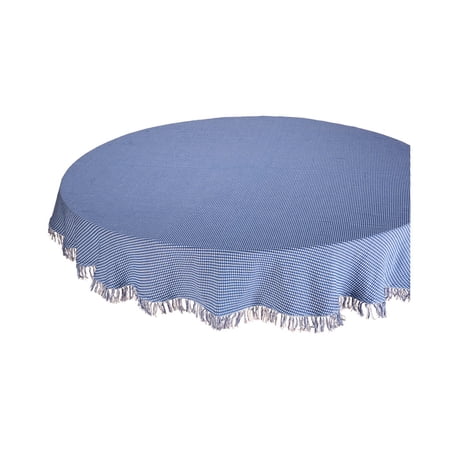 Lintex Linens Homespun Marine 100% Cotton Tablecloth 70" Round