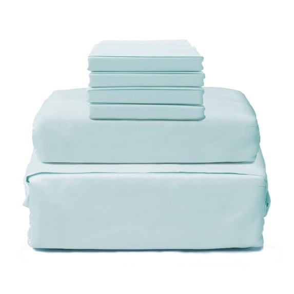 Lintex Linens Hotel Collection 1800 6-Piece Bed Sheet Set Grey Queen