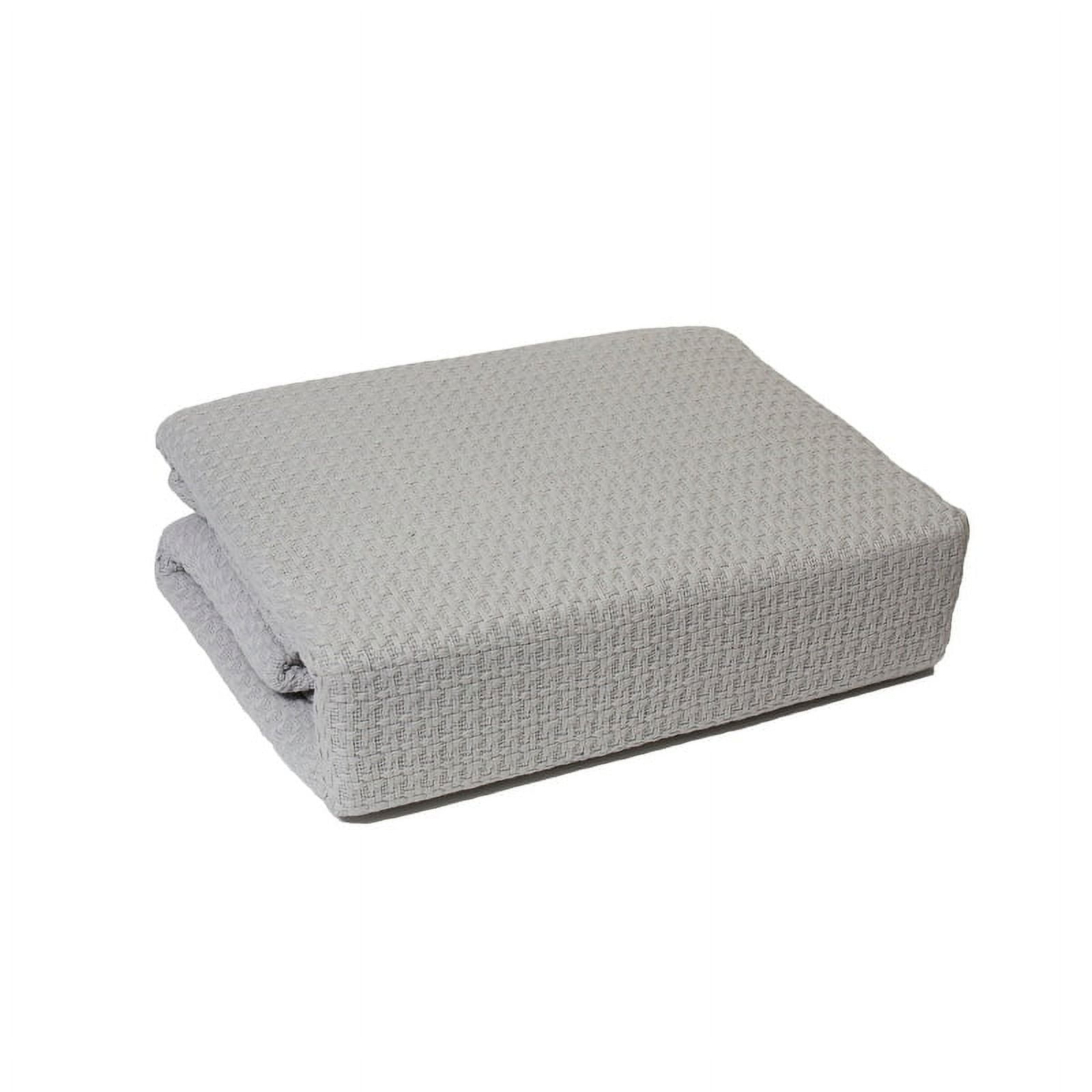Lintex Linens Marquis 100% Cotton Blanket Full/Queen - Grey