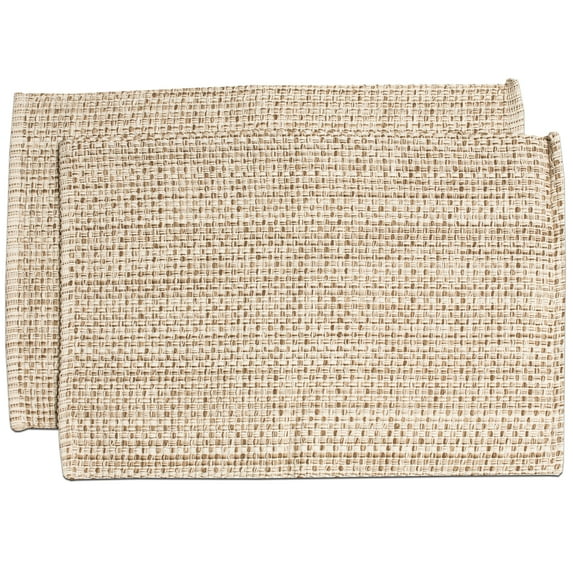 Lintex Trends Collection Two Tone Woven Placemat 100% Cotton 10" x 19" 2 Pack