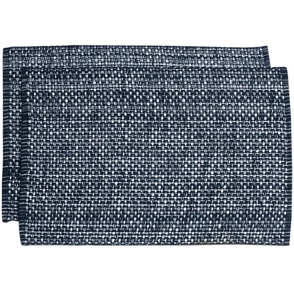 Lintex Trends Collection Two Tone Woven Placemat 100% Cotton 10" x 19" 2 Pack