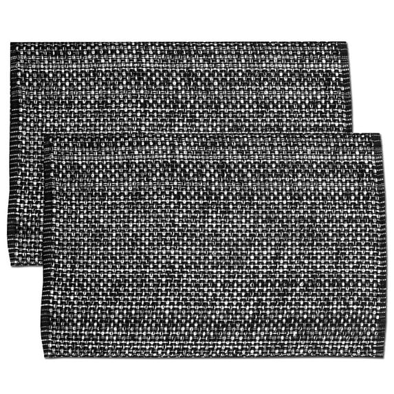 Lintex Trends Collection Two Tone Woven Placemat 100% Cotton 10" x 19" 2 Pack