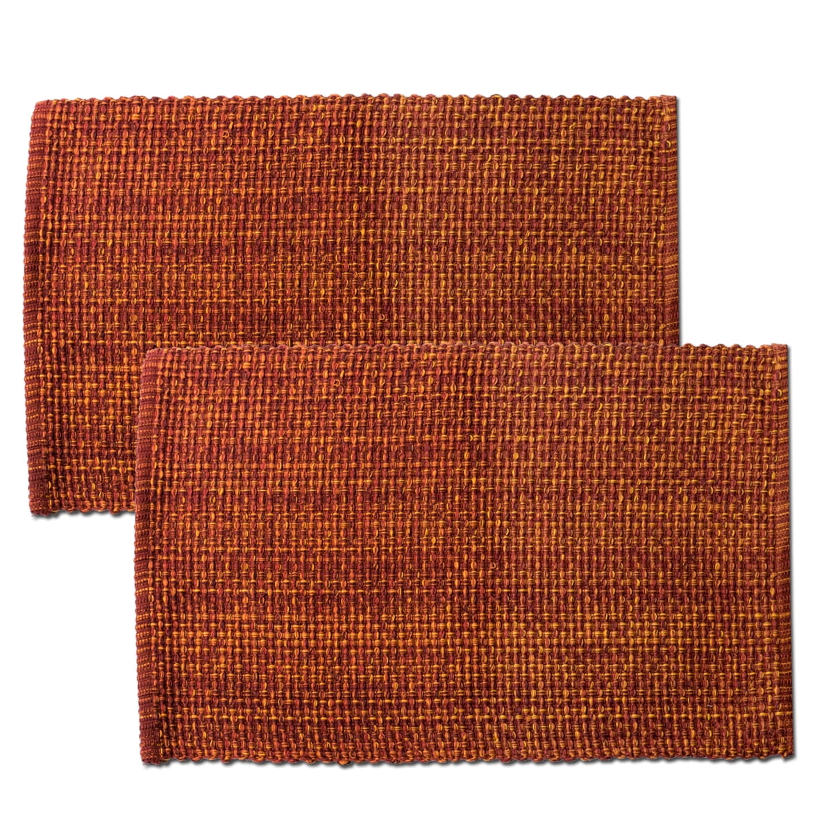 Lintex Trends Collection Two Tone Woven Placemat 100% Cotton 10" x 19" 4 Pack
