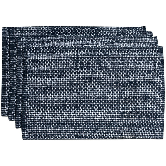 Lintex Trends Collection Two Tone Woven Placemat 100% Cotton 10" x 19" 4 Pack