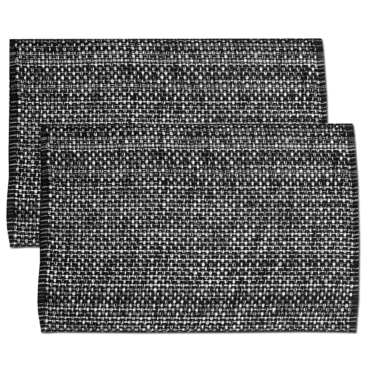 Lintex Trends Collection Two Tone Woven Placemat 100% Cotton 10" x 19" 4 Pack