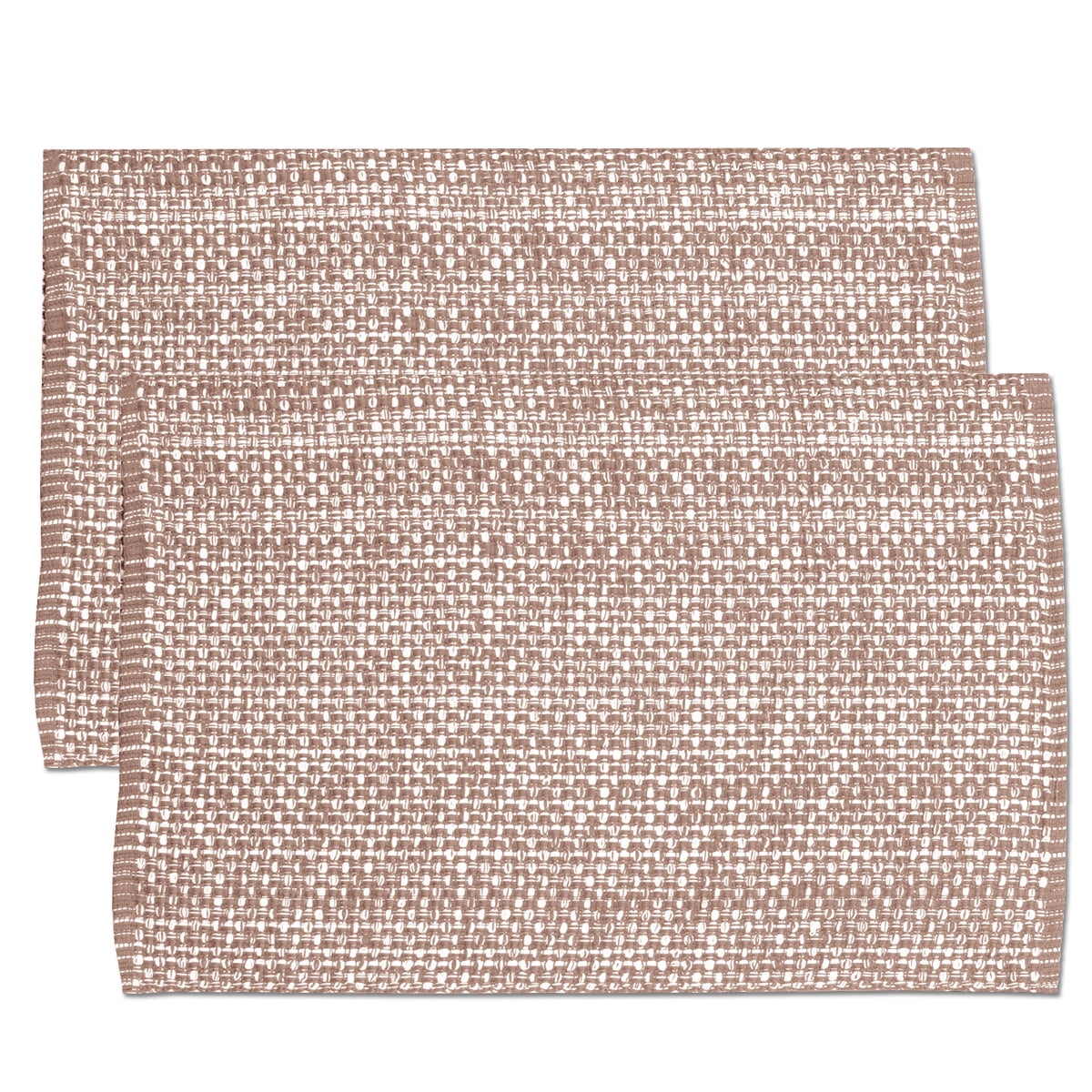 Lintex Trends Collection Two Tone Woven Placemat 100% Cotton 10" x 19" 6 Pack