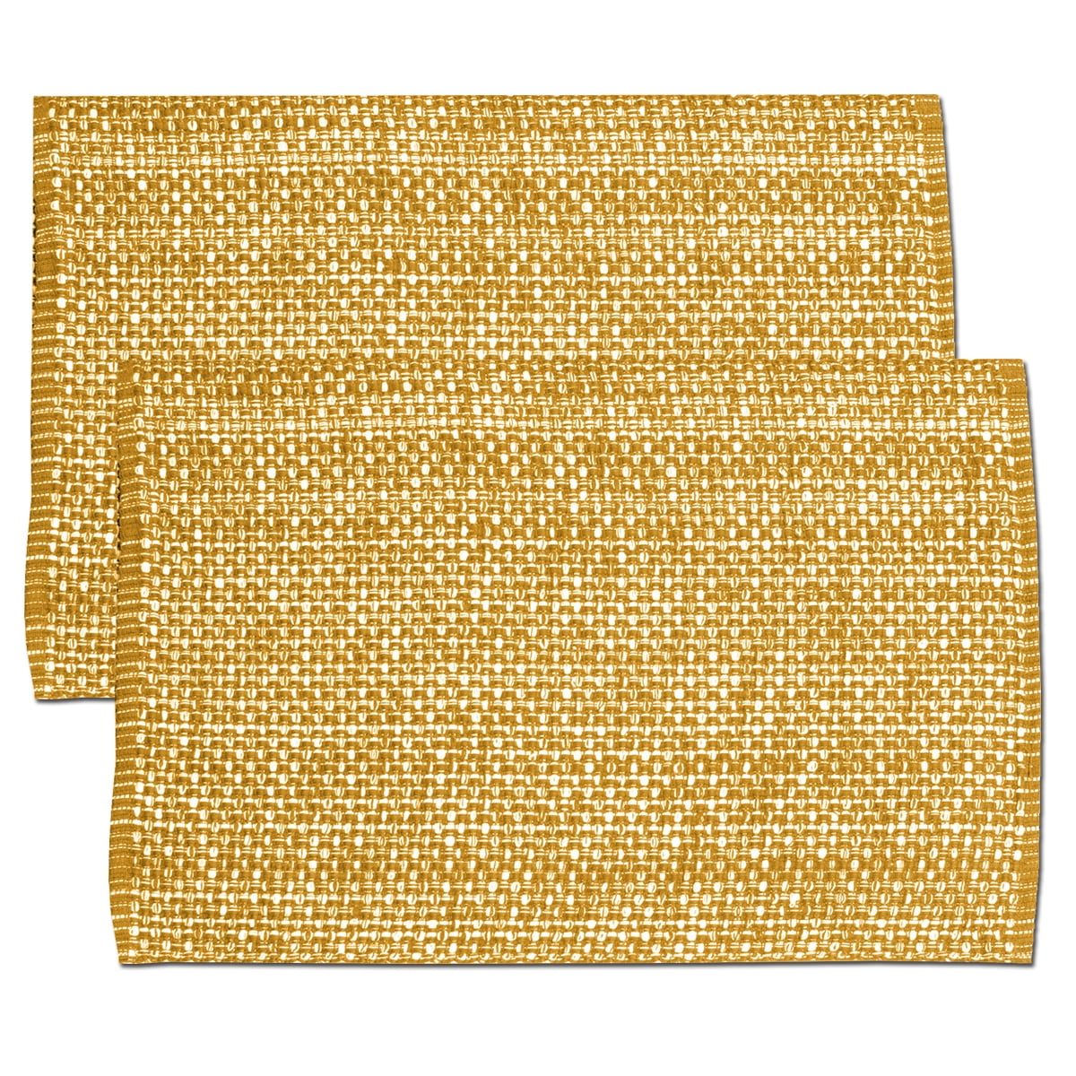 Lintex Trends Collection Two Tone Woven Placemat 100% Cotton 10" x 19" 6 Pack