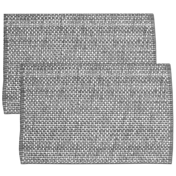 Lintex Trends Collection Two Tone Woven Placemat 100% Cotton 10" x 19" 6 Pack