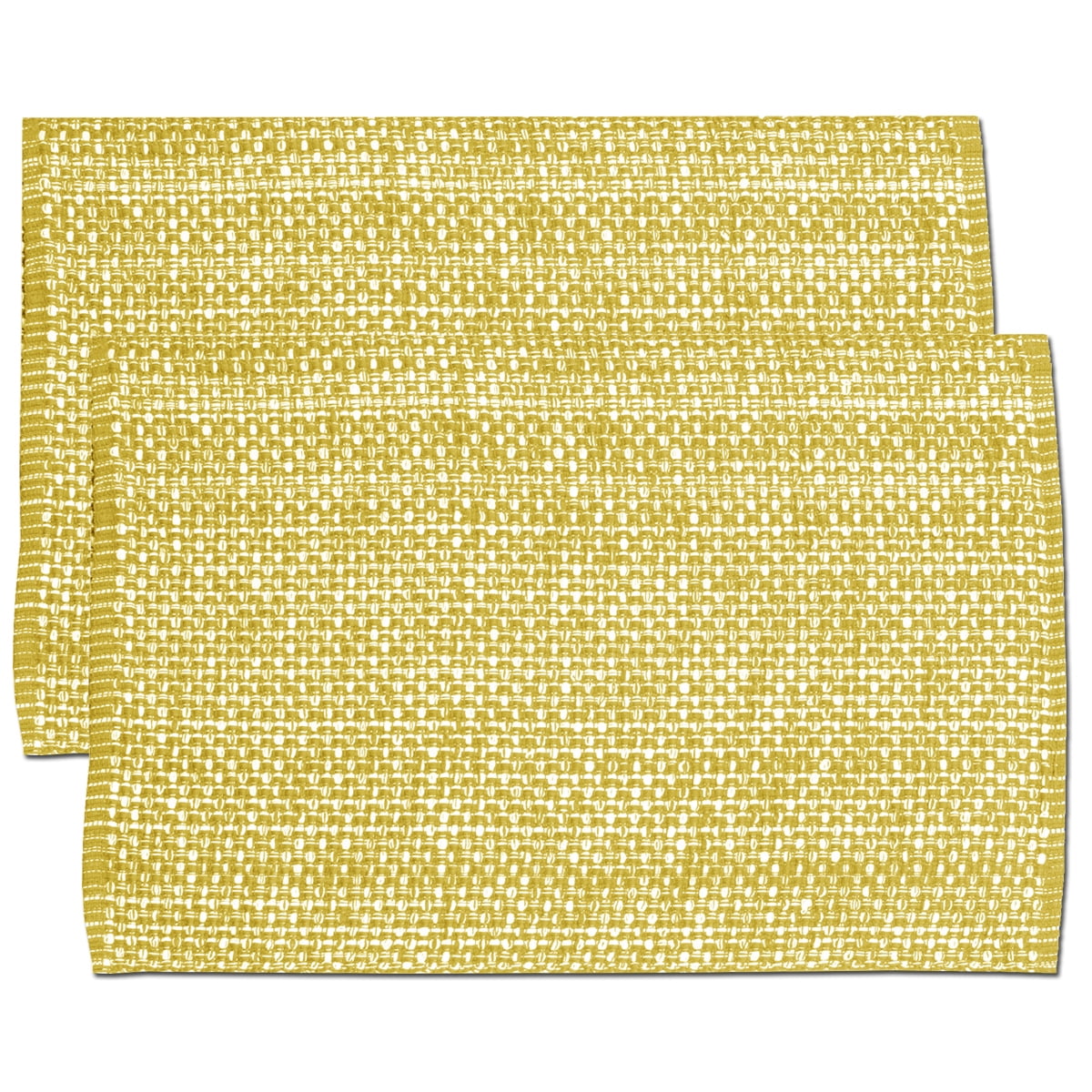 Lintex Trends Collection Two Tone Woven Placemat 100% Cotton 10" x 19" 6 Pack