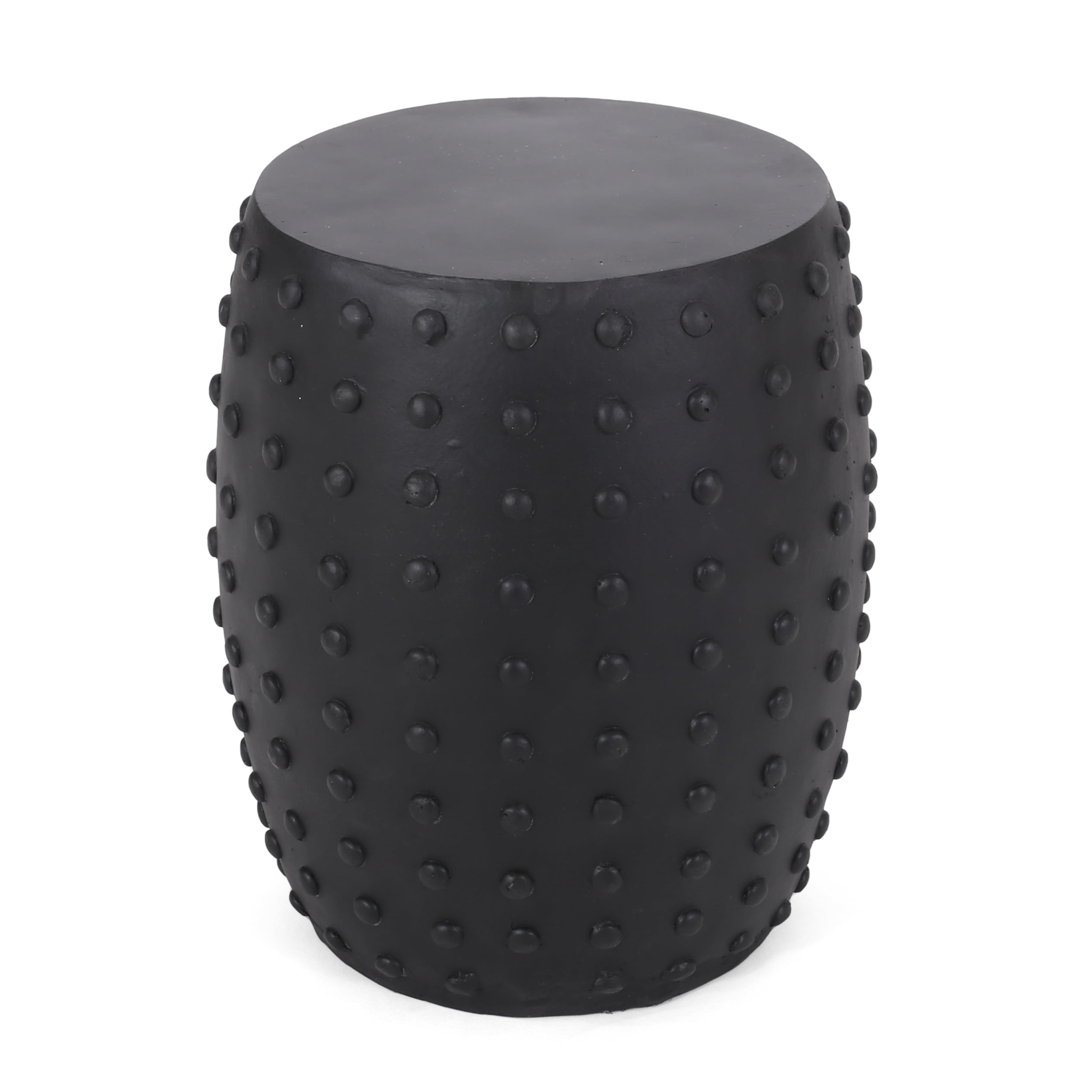 Lintz Lightweight Concrete Outdoor Side Table, Matte Black