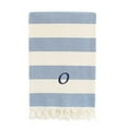 thumbnail image 1 of Linum Home 100% Turkish Cotton Patara Monogrammed Striped Pestemal Beach Towel, 1 of 10