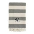 thumbnail image 1 of Linum Home 100% Turkish Cotton Patara Monogrammed Striped Pestemal Beach Towel, 1 of 10
