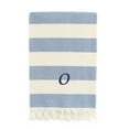 thumbnail image 1 of Linum Home 100% Turkish Cotton Patara Monogrammed Striped Pestemal Beach Towel, 1 of 2