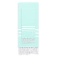 thumbnail image 1 of Linum Home Authentic Ella Soft Aqua Monogrammed Pestemal Fouta Turkish Cotton Beach and Head Towel Set (Set of 2) J, 1 of 5