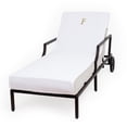 thumbnail image 1 of Linum Home Authentic Turkish Cotton Gold Monogrammed Towel Cover for Standard Size Chaise Lounge Chair F, 1 of 5