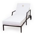 thumbnail image 1 of Linum Home Authentic Turkish Cotton Gold Monogrammed Towel Cover for Standard Size Chaise Lounge Chair N, 1 of 5