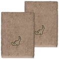 thumbnail image 1 of Linum Home Textiles 100% Turkish Cotton April 2PC Embellished Washcloth Set, 1 of 5