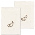 thumbnail image 1 of Linum Home Textiles 100% Turkish Cotton April 2PC Embellished Washcloth Set, 1 of 3